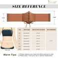 JASGOOD Women Corset Belts Plus Size Brown Wide Elastic Laceup Leather