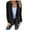 Black, variant on Wool Blazer for Women Casual Fall Winter Notched Collar Fitted Suit Jacket Coat(Black,XL)