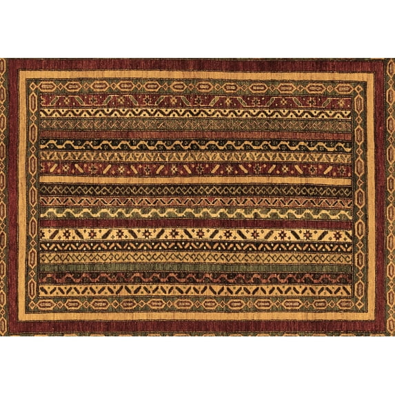 Ahgly Company Indoor Rectangle Southwestern Brown Country Area Rugs, 8' x 10'
