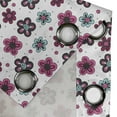 thumbnail image 4 of Ambesonne Floral Grommet Curtain, Florets Buds Girls, 50" x 84", Magenta Grey Pale Blue, 4 of 6