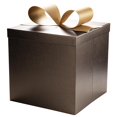 thumbnail image 1 of Caja de regalo con forma de lazo plegable, color marrón, 25 x 25 x 25 cm, tamaño grande, 1 of 8
