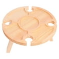 thumbnail image 3 of Weiweiguan 1 Pce Table Pliante Extérieure Table à Vin Ronde Portable Bureau de Service pour Nourriture et Collations, 3 of 6
