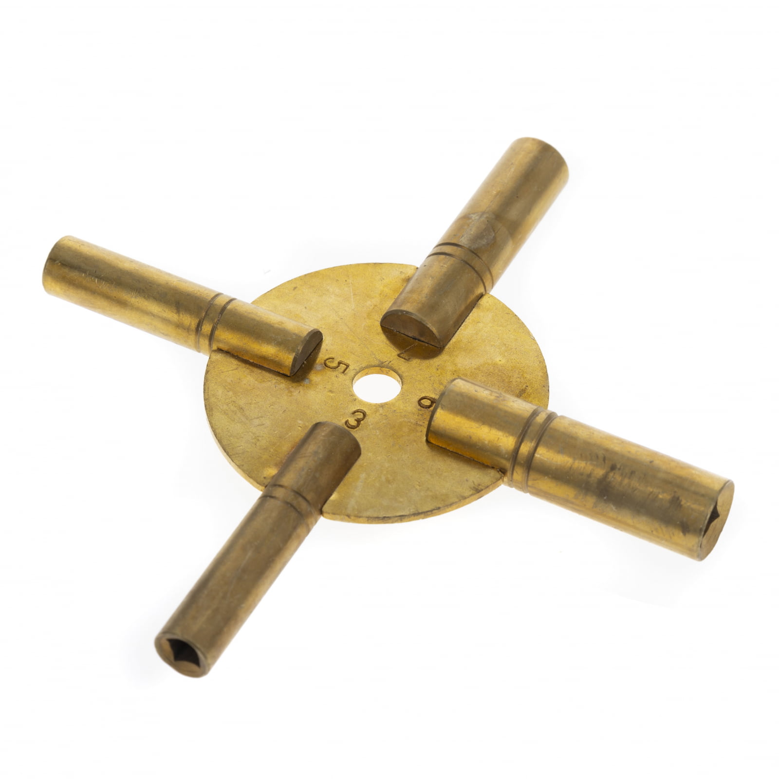 New Brass Universal Clock Key for Winding Clocks 5 Prong Even & ODD Numbers from 