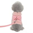 thumbnail image 2 of Cute Bow Fleece Dog Harness and Leash set Pet Puppy Vest Jacket with Warm Collar, 2 of 6