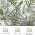 thumbnail image 4 of Tropical Plants Shower Curtain, Vintage Sage Green Tropical Plants Leaves Beige Bathroom Curtain Waterproof Fabric Machine Washable with Hooks, 72" Wx84 L, 4 of 6
