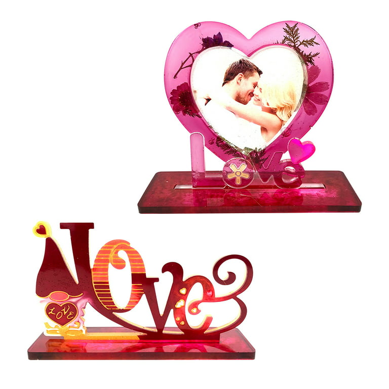XINHUADSH Resin Craft Mold Innovative Love Picture Photo Frame Epoxy Resin  Mold Widely Applied Great for Family 