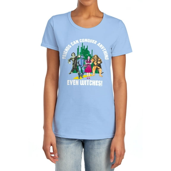 Wizard of Oz Friends Valentine Women's T Shirt, Light Blue, Medium