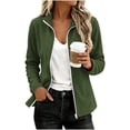 thumbnail image 2 of yillto Womens Fleece Jackets Zip up Lightweight Soft Long Sleeve Mock Neck Outwear Coats with Pockets, 2 of 7