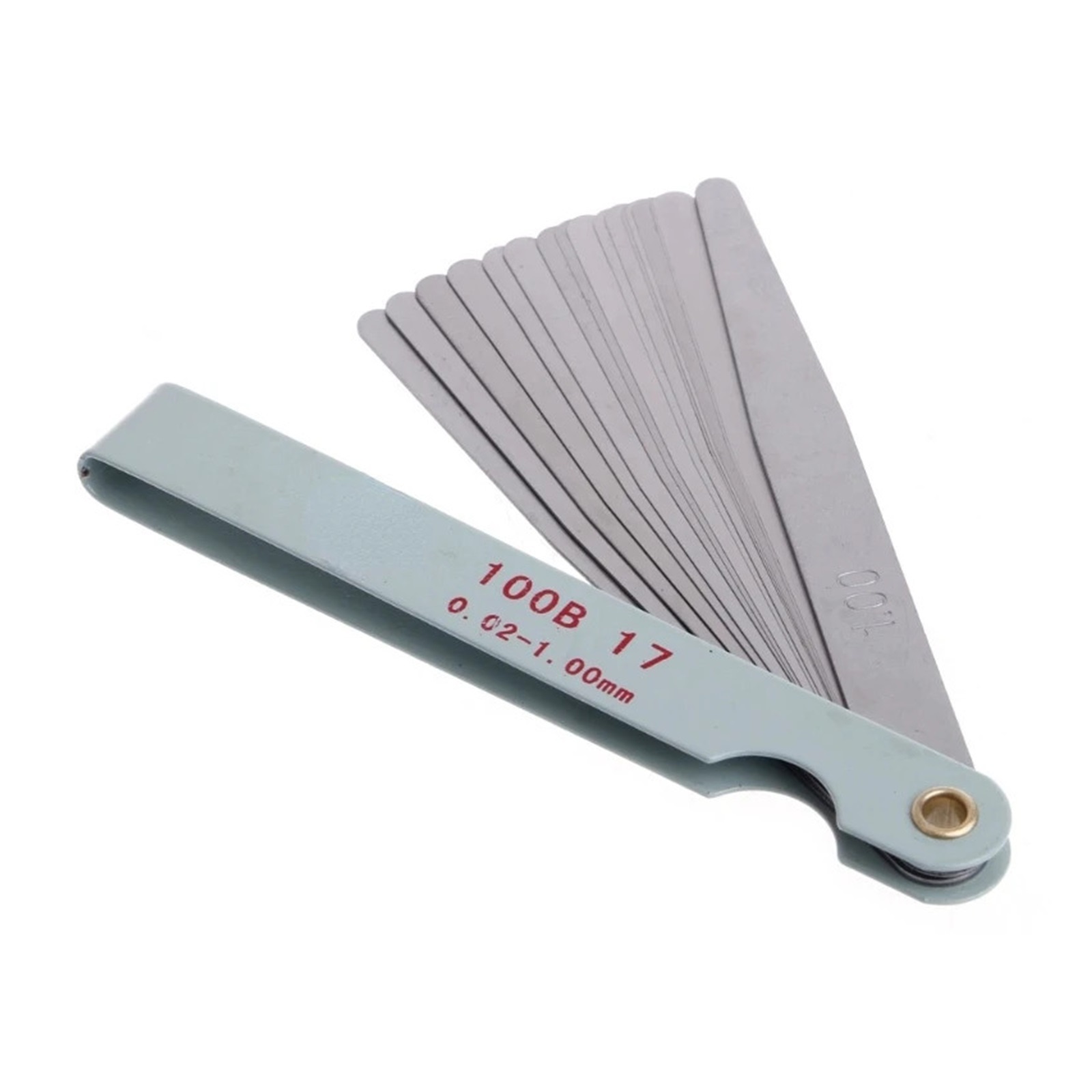 17 Blades Feeler Gauge Thickness Gauges Measurment Tool Gap Wedge for Engine Valve Adjustment 0.02-1mm Percision Measuring Tools ,Easy Identification