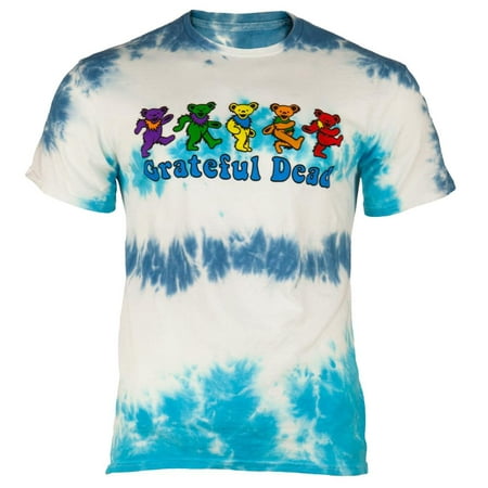 Grateful Dead - Dancing Bears Blue Tie Dye Mens T-Shirt