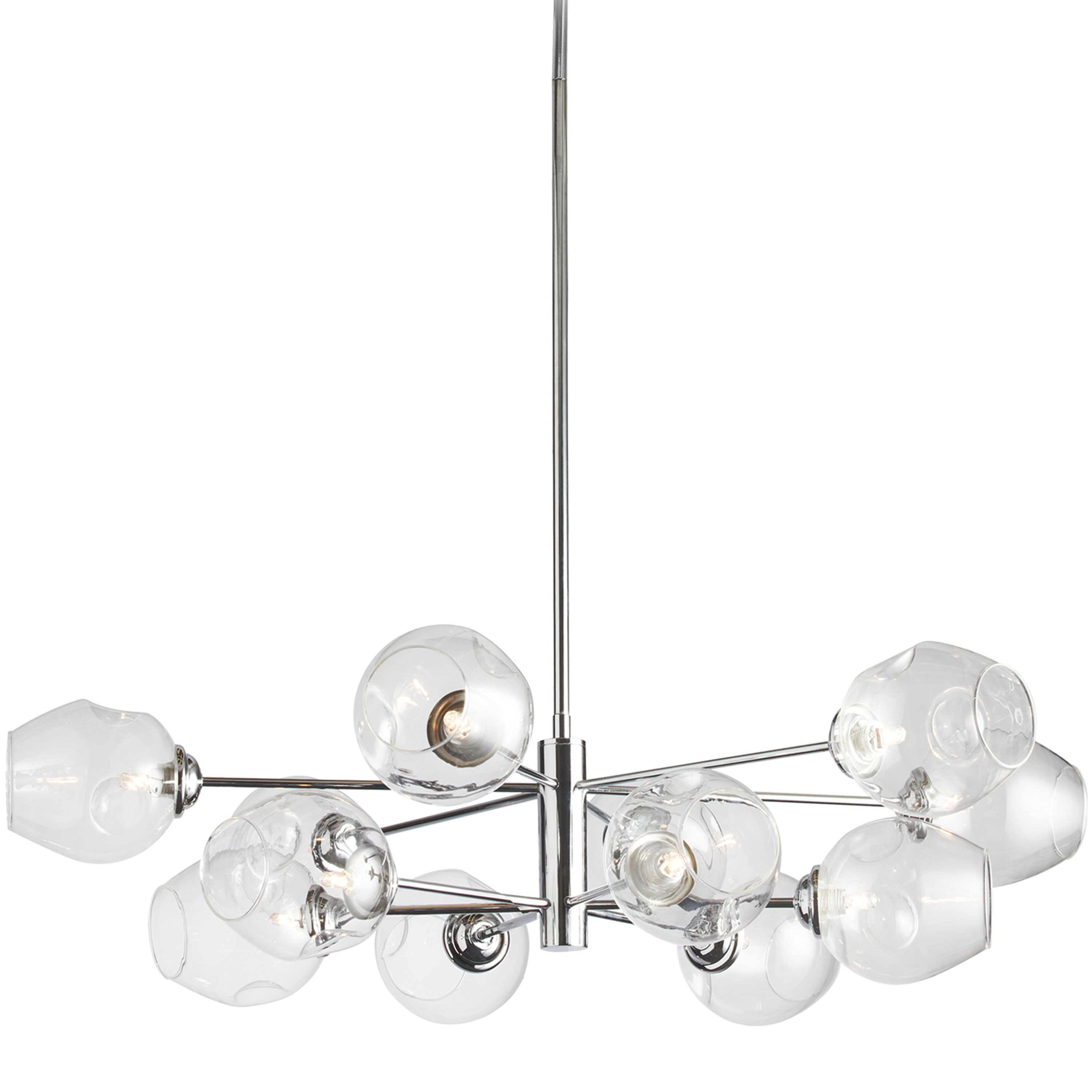 12LT Halogen Pendant, PC with Clear Glass