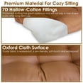 thumbnail image 4 of 51"x20" Indoor Outdoor Bench Cushion, iMounTEK Water Resistant Long Seat Pads with Ties Strap, for Garden Patio Balcony Entryway, 4 of 10