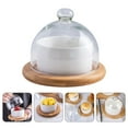thumbnail image 4 of Salad Bowl Set with Glass Lid Wood Tray Ceramic Tableware Set Snack Plate, 4 of 9