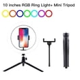 thumbnail image 4 of Anillo De Luz De Relleno Regulable De 10 Pulgadas Selfie Studio Camera Video Live Rgb Led Ring Lamp Con Trípode Y Soporte Para Teléfono Yuarrent EL012166-00, 4 of 6