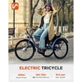 thumbnail image 2 of Viribus 24" Adult Electric Tricycle 250W Electric Trike with 36V 13Ah Battery UL 2271 Blue, 2 of 9