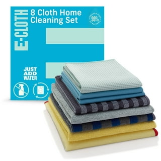 E-Cloth Stainless Steel Microfiber Cleaning Cloth Pack, Gray & Silver, 2  Cloth Set 