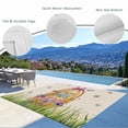 thumbnail image 3 of Beige Happy Easter Outdoor Rug for Patio/Deck/Porch, Non-Slip Large Area Rug 3 x 5 Ft, Spring Easter Eggs Floral Rustic Indoor Outdoor Rugs Washable Area Rugs, Reversible Camping Rug Carpet Runner, 3 of 8