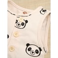 thumbnail image 5 of Franhais Newborn Baby Sleeveless Romper, Panda Printed Button Round Neck Overalls, Casual Simple Jumpsuit, 5 of 9