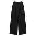 thumbnail image 3 of Women Linen Pants High Waisted Pants for Women Wide Leg Plus Size Palazoos with Pockets Womens Summer Beach Vacation Long Trousers, 3 of 5