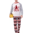 thumbnail image 2 of KelaJuan Family Matching Pajamas Christmas Tree Letters Print Long Sleeve Tops and Stretch Casual Pants Sleepwear, 2 of 8
