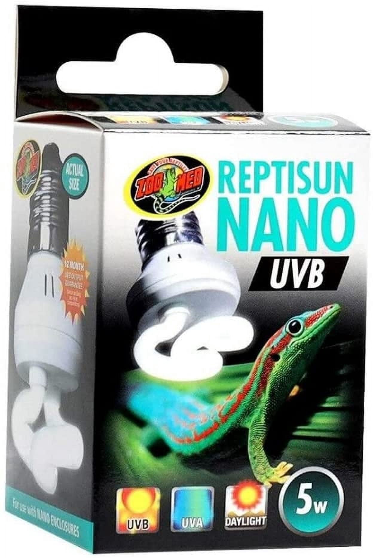 Zoo Med ReptiSun Nano UVB Bulb for Reptiles [Reptile UVA / UVB Bulbs, Reptile Supplies] 5 watt