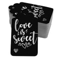 thumbnail image 1 of Inkdotpot Silver Foil Paper Hang Tags Love Is Sweet Wedding Favor Tags 100 Pack, 1 of 6