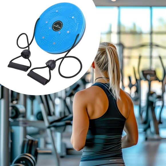 Disco de torsión de cintura, tabla de torsión de cintura con cuerda, ejercicio portátil para fitness, práctica de ejercicios aeróbicos en el gimnasio Azul