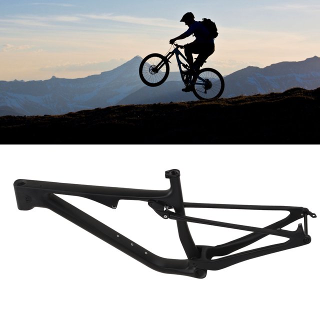 Carbon Fiber Mountain Bike Frame 17in 29ER Full Suspension Shock Absorption Bike Frame for Riding