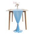 thumbnail image 1 of Banquet Decoration Tables Runner Chiffon Tablecloth Rose Gold Simple Holiday Party Supplies Solid Color Polyester Fabric, 1 of 15