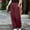 Wine, variant on Lilgiuy Women's Casual Slim High Elastic Waist Solid Color Sports Cotton And Jute Pants Gifts for Your Family or Friends