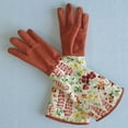 thumbnail image 1 of Guantes de poda de rosas, guantes de jardinería largos a prueba de espinas, guantelete de cuero de piel de cerdo transpirable, las mejores herramientas de regalo de jardín para jardinero, 1 of 5