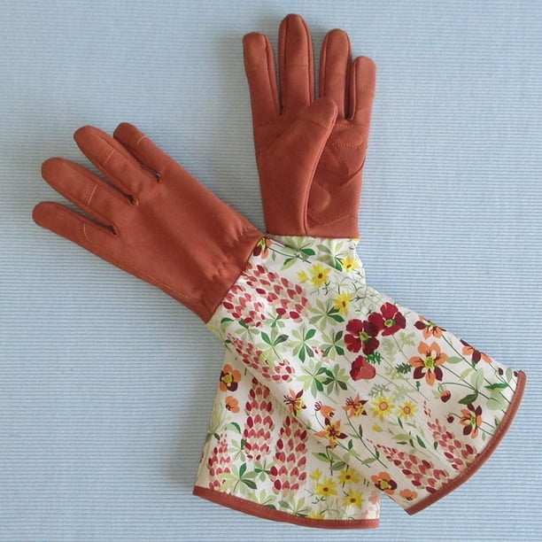 Guantes de poda de rosas, guantes de jardinería largos a prueba de espinas, guantelete de cuero de piel de cerdo transpirable, las mejores herramientas de regalo de jardín para jardinero