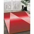 thumbnail image 3 of Ahgly Tapis Rond Lavable en Machine Intérieur Transitionnel Rouge, 5 Pieds Rond, 3 of 7