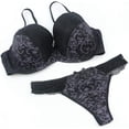 thumbnail image 2 of GHSDFBB Women's Comfortable Push Up Embroidery Lace Bra and Panty Set Plus Size, 2 of 7