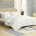 thumbnail image 5 of 3PCS Reversible Check Pattern Comforter Set Cationic Dyeing Bed Set, 5 of 5