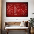 thumbnail image 3 of Elephant Stock Combination Sound And Picture Mechanism Ii Wall Art - Horizontal Canvas Wall Art - Living Room Wall Decor - Patent Canvas - Red And White Decor - 51" x 34", 3 of 8