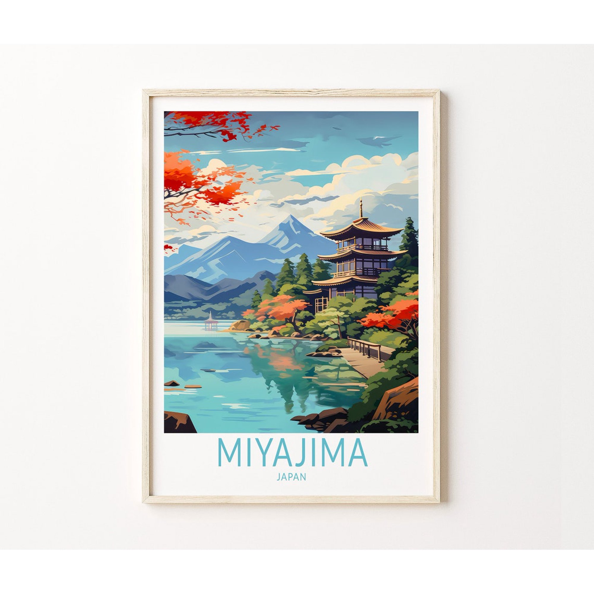 Miyajima Japan Fuji Inspired Island Travel Wall Art Home Decor