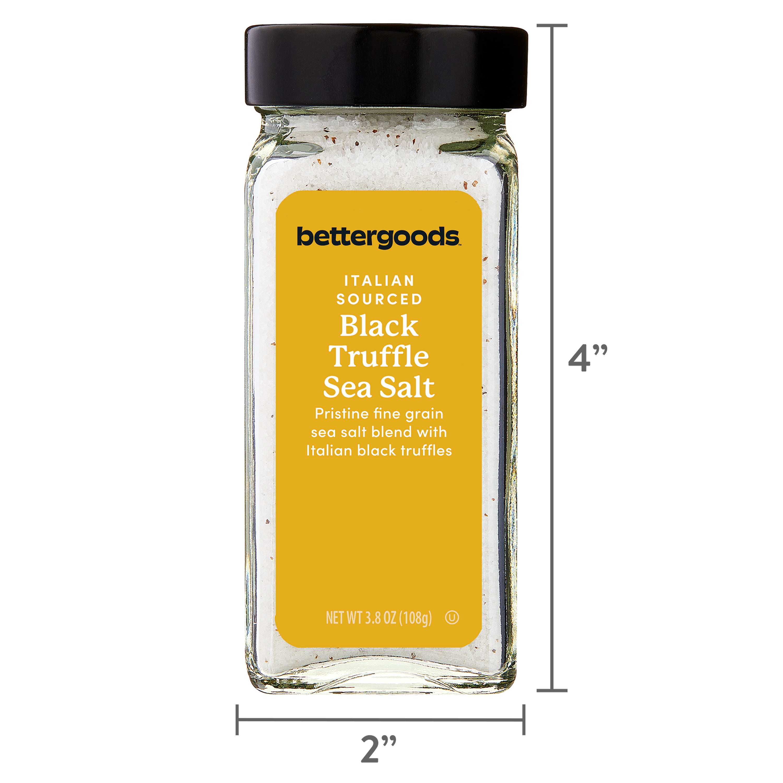 bettergoods Black Truffle Sea Salt, 3.8 oz