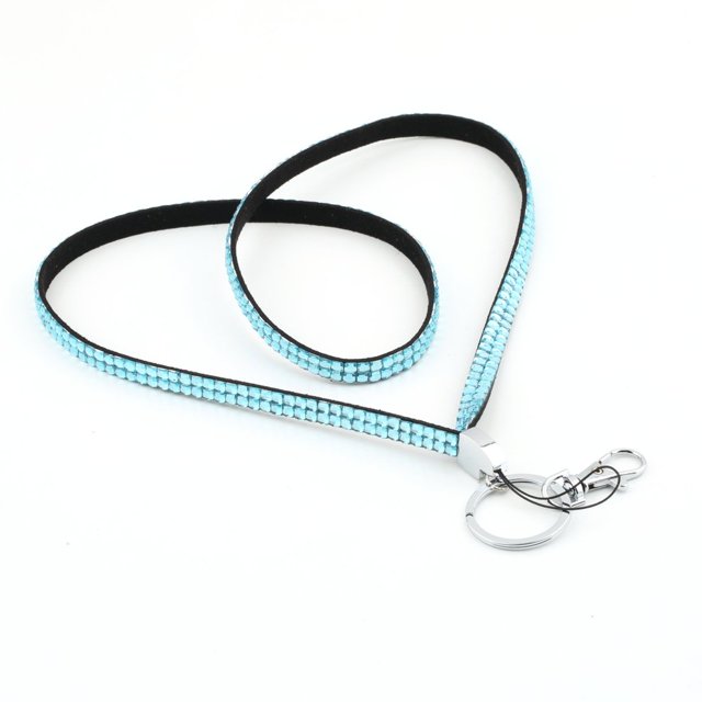 Unisex Rhinestone Crystal Bling Custom Neck Lanyard & ID Badge Cellphone Key Holder Ring For Casual Sport