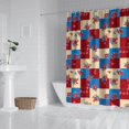 thumbnail image 2 of Pioneer Flower Floral Print Pattern Shower Curtain 84”x72", Bathroom Decorative Shower Curtain Set with 12 Hooks, Waterproof Washable, 2 of 6