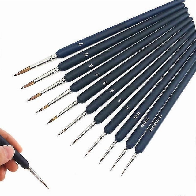 De Brush, 11 Pcs Bru For Acrylic Oil Art De Brush Set (00000 And 7)