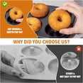 thumbnail image 5 of Metal Donut Mold, Baking Tray For Mini Cakes, Non Stick Doughnut Pan For Oven, 5 of 8