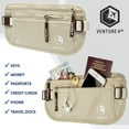 thumbnail image 5 of Venture 4th Travel Money Belt - Unisex Wallet RFID Blocking Passport Holder (Beige), 5 of 7