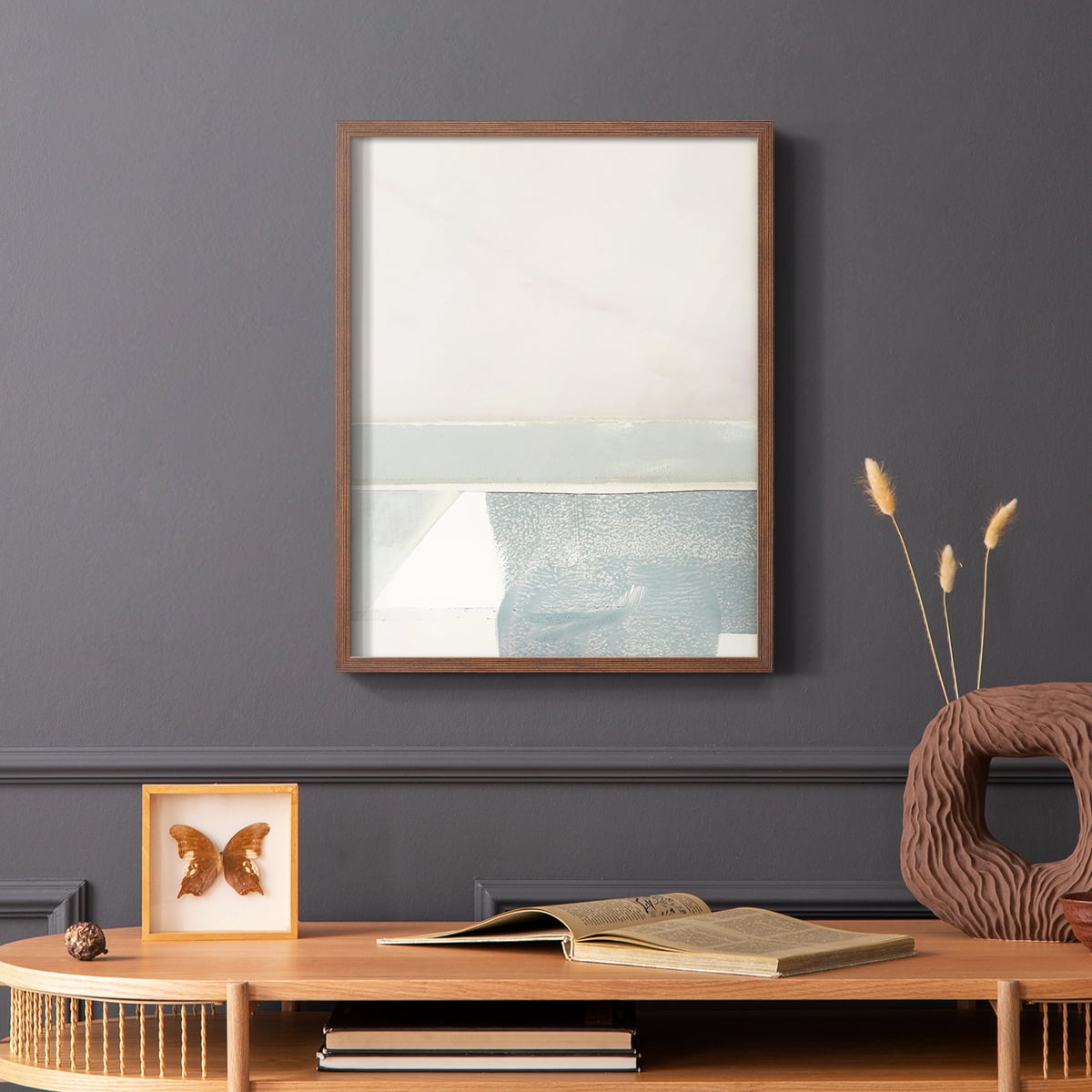 Couturier I Framed Print in Brown Solid Wood Framed Print No Nail Hanging