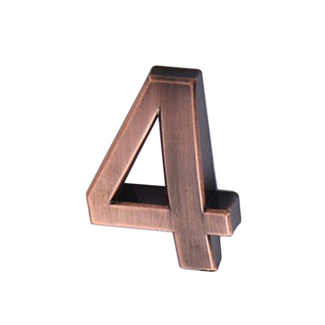 Advancent Números de casa Hogar Delicado Pequeño Número de puerta Galvanoplastia Marca de puerta Accesorios de marcado de puerta Número 9 Decoración del hogar Número 4 Advancent HA059681-05