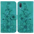 thumbnail image 2 of Compatible with Samsung Galaxy A02 Embossed Lily Wallet Case with Card Holder PU Leather Flip Cover, 2 of 5