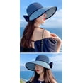 thumbnail image 2 of CoCopeaunts Women's Straw Bucket Hats Beach Sun Hats UV Protection Cute Straw Fisherman Hats Bow Breathable Summer Vacation Rain Hats, 2 of 8