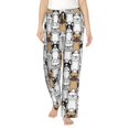 thumbnail image 1 of Fotbe French Bulldog 2 Pantalones de Pijama para Mujer, Pantalones de Dormir, Pantalones Pj con Cordón y Bolsillos-XX-Large, 1 of 6