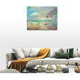 thumbnail image 4 of Coastal Beach Decor Bathroom Wall Art Bathroom Pictures Wall Decor Ocean Canvas Prints Painting Beach Decorations Framed Artwork for Bathroom Living Room Bedroom 16"x12", 4 of 6