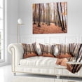 thumbnail image 2 of Designart Bright Fall Forest with Clear Sky - Modern Forest Throw Pillow - 18x18, 2 of 4